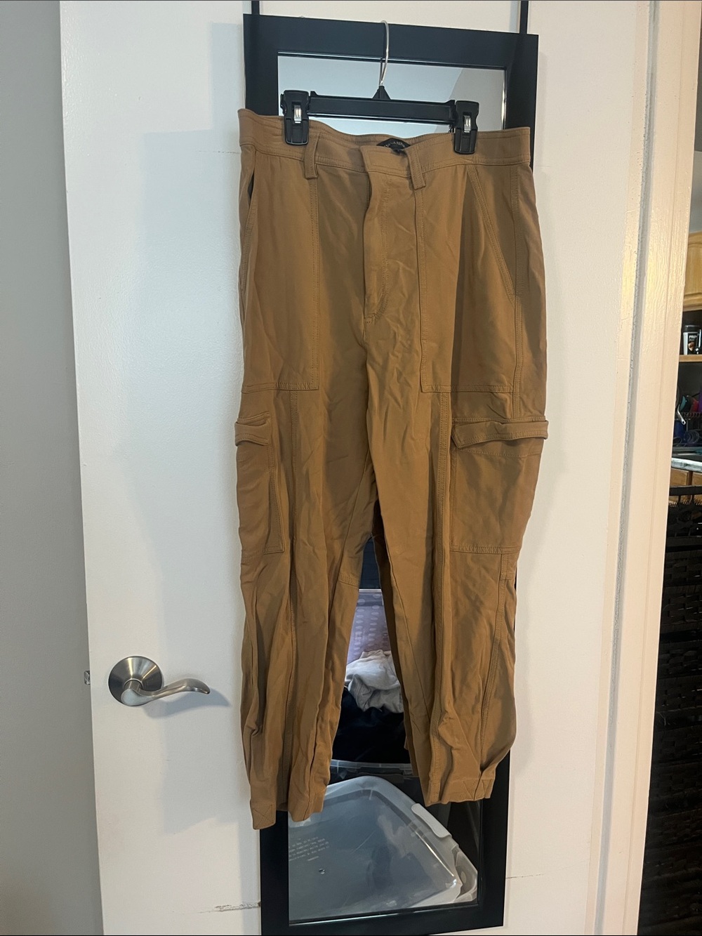 Banana Republic Cropped Cargo Pants in Camel Brown
